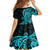 Polynesia Paisley Family Matching Puletasi Dress and Hawaiian Shirt Polynesian With Tropical Flowers - Turquoise LT14 - Polynesian Pride