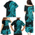 Polynesia Paisley Family Matching Puletasi Dress and Hawaiian Shirt Polynesian With Tropical Flowers - Turquoise LT14 - Polynesian Pride