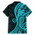 Polynesia Paisley Family Matching Puletasi Dress and Hawaiian Shirt Polynesian With Tropical Flowers - Turquoise LT14 - Polynesian Pride