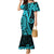 Polynesia Paisley Mermaid Dress Polynesian With Tropical Flowers - Turquoise LT14 Women Turquoise - Polynesian Pride