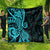 Polynesia Paisley Quilt Polynesian With Tropical Flowers - Turquoise LT14 - Polynesian Pride