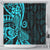 Polynesia Paisley Shower Curtain Polynesian With Tropical Flowers - Turquoise LT14 - Polynesian Pride