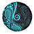 Polynesia Paisley Spare Tire Cover Polynesian With Tropical Flowers - Turquoise LT14 - Polynesian Pride