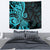 Polynesia Paisley Tapestry Polynesian With Tropical Flowers - Turquoise LT14 - Polynesian Pride