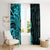 Polynesia Paisley Window Curtain Polynesian With Tropical Flowers - Turquoise LT14 - Polynesian Pride