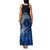 Talofa Samoa Family Matching Tank Maxi Dress and Hawaiian Shirt Samoan Kava Bowl Siapo Pattern - Blue LT14 - Polynesian Pride