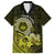 Lime Green Talofa Samoa Family Matching Off Shoulder Long Sleeve Dress and Hawaiian Shirt Samoan Kava Bowl Siapo Pattern LT14 Dad's Shirt - Short Sleeve Lime Green - Polynesian Pride