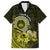 Lime Green Talofa Samoa Family Matching Short Sleeve Bodycon Dress and Hawaiian Shirt Samoan Kava Bowl Siapo Pattern LT14 Dad's Shirt - Short Sleeve Lime Green - Polynesian Pride