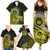 Lime Green Talofa Samoa Family Matching Summer Maxi Dress and Hawaiian Shirt Samoan Kava Bowl Siapo Pattern LT14 - Polynesian Pride