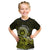 Lime Green Talofa Samoa Kid T Shirt Samoan Kava Bowl Siapo Pattern LT14 Lime Green - Polynesian Pride