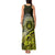 Lime Green Talofa Samoa Tank Maxi Dress Samoan Kava Bowl Siapo Pattern LT14 - Polynesian Pride