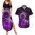 Purple Talofa Samoa Couples Matching Summer Maxi Dress and Hawaiian Shirt Samoan Kava Bowl Siapo Pattern LT14 Purple - Polynesian Pride