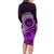 Purple Talofa Samoa Family Matching Long Sleeve Bodycon Dress and Hawaiian Shirt Samoan Kava Bowl Siapo Pattern LT14 - Polynesian Pride