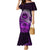 Purple Talofa Samoa Family Matching Mermaid Dress and Hawaiian Shirt Samoan Kava Bowl Siapo Pattern LT14 Mom's Dress Purple - Polynesian Pride