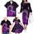 Purple Talofa Samoa Family Matching Off Shoulder Long Sleeve Dress and Hawaiian Shirt Samoan Kava Bowl Siapo Pattern LT14 - Polynesian Pride