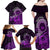 Purple Talofa Samoa Family Matching Off Shoulder Maxi Dress and Hawaiian Shirt Samoan Kava Bowl Siapo Pattern LT14 - Polynesian Pride