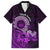 Purple Talofa Samoa Family Matching Off Shoulder Short Dress and Hawaiian Shirt Samoan Kava Bowl Siapo Pattern LT14 Dad's Shirt - Short Sleeve Purple - Polynesian Pride