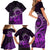 Purple Talofa Samoa Family Matching Short Sleeve Bodycon Dress and Hawaiian Shirt Samoan Kava Bowl Siapo Pattern LT14 - Polynesian Pride