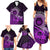 Purple Talofa Samoa Family Matching Summer Maxi Dress and Hawaiian Shirt Samoan Kava Bowl Siapo Pattern LT14 - Polynesian Pride