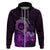 Purple Talofa Samoa Hoodie Samoan Kava Bowl Siapo Pattern LT14 Zip Hoodie Purple - Polynesian Pride