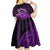 Purple Talofa Samoa Kid Short Sleeve Dress Samoan Kava Bowl Siapo Pattern LT14 - Polynesian Pride