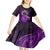 Purple Talofa Samoa Kid Short Sleeve Dress Samoan Kava Bowl Siapo Pattern LT14 - Polynesian Pride