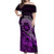 Purple Talofa Samoa Off Shoulder Maxi Dress Samoan Kava Bowl Siapo Pattern LT14 Women Purple - Polynesian Pride