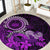 Purple Talofa Samoa Round Carpet Samoan Kava Bowl Siapo Pattern LT14 Purple - Polynesian Pride