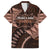 Malo e lelei Tonga Family Matching Short Sleeve Bodycon Dress and Hawaiian Shirt Tongan Ngatu Pattern Vintage Vibes LT14 Dad's Shirt - Short Sleeve Brown - Polynesian Pride