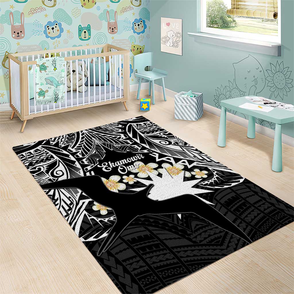 Ekamowir Omo Nauru Area Rug Naoero Twelve-pointed Star Polynesian Tattoo LT14 - Polynesian Pride
