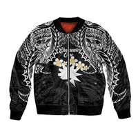 Ekamowir Omo Nauru Bomber Jacket Naoero Twelve-pointed Star Polynesian Tattoo LT14 Unisex Black - Polynesian Pride