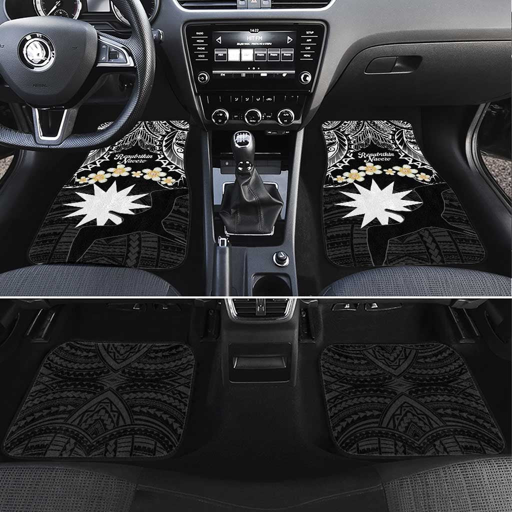 Ekamowir Omo Nauru Car Mats Naoero Twelve-pointed Star Polynesian Tattoo LT14 Set 4pcs Black - Polynesian Pride