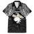 Ekamowir Omo Nauru Family Matching Short Sleeve Bodycon Dress and Hawaiian Shirt Naoero Twelve-pointed Star Polynesian Tattoo