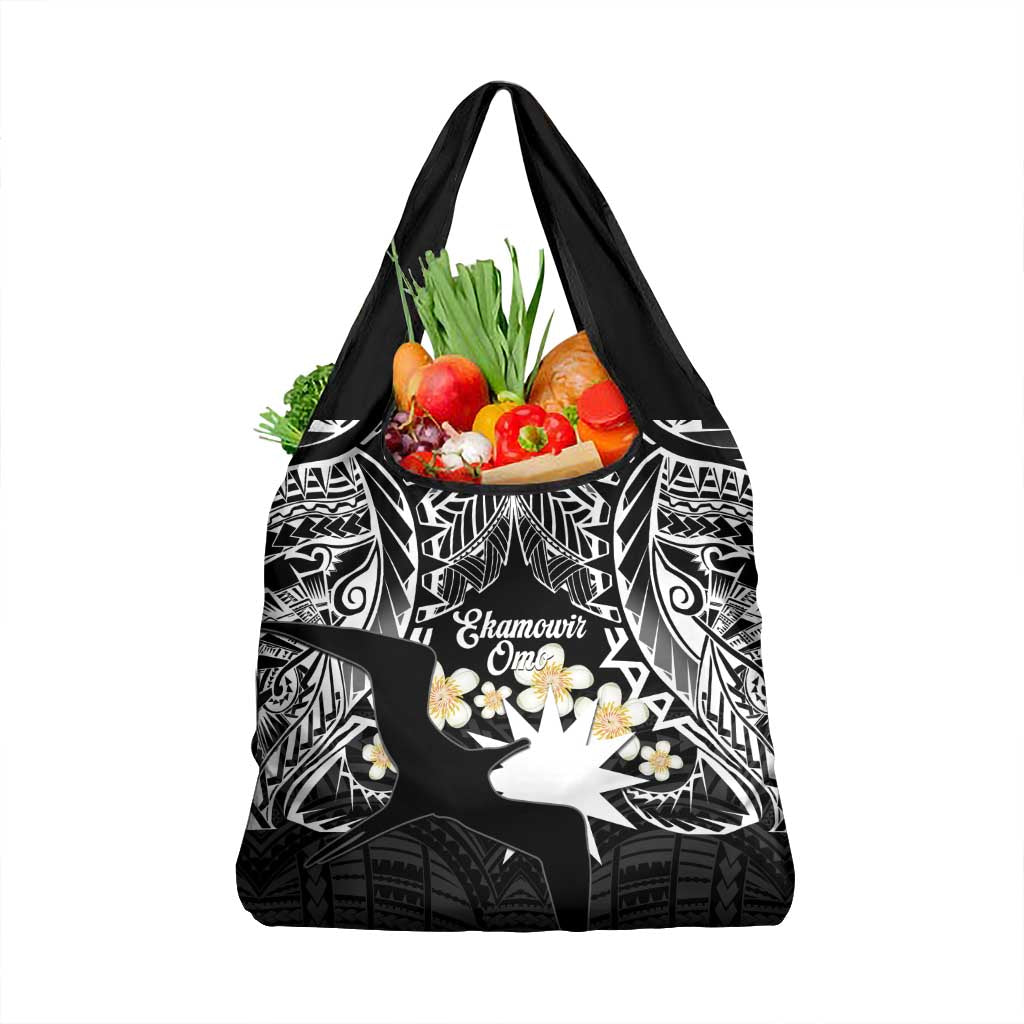 Ekamowir Omo Nauru Grocery Bag Naoero Twelve-pointed Star Polynesian Tattoo LT14 1-pack One Size Black - Polynesian Pride