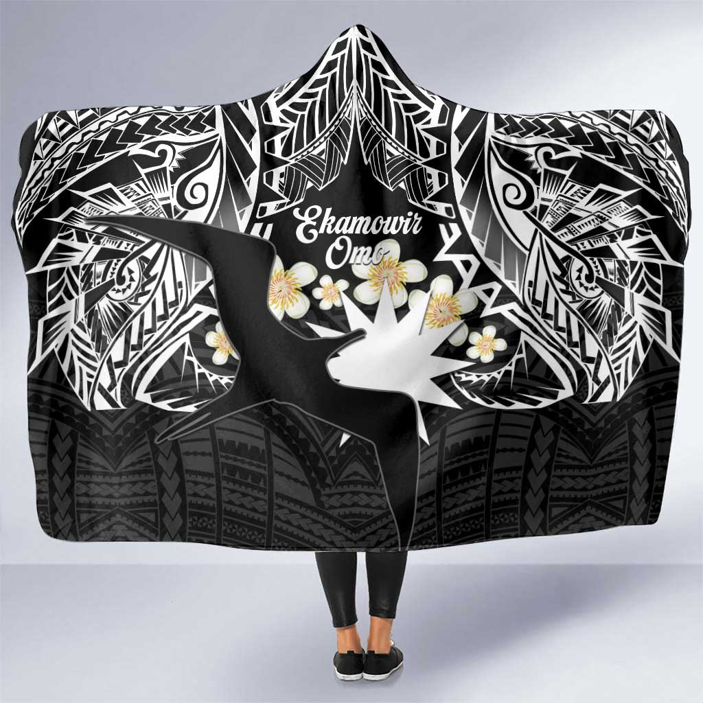 Ekamowir Omo Nauru Hooded Blanket Naoero Twelve-pointed Star Polynesian Tattoo LT14 One Size Black - Polynesian Pride