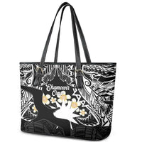 Ekamowir Omo Nauru Leather Tote Bag Naoero Twelve-pointed Star Polynesian Tattoo LT14 - Polynesian Pride