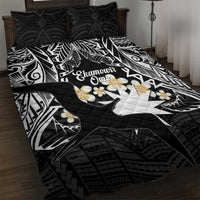 Ekamowir Omo Nauru Quilt Bed Set Naoero Twelve-pointed Star Polynesian Tattoo LT14 Black - Polynesian Pride