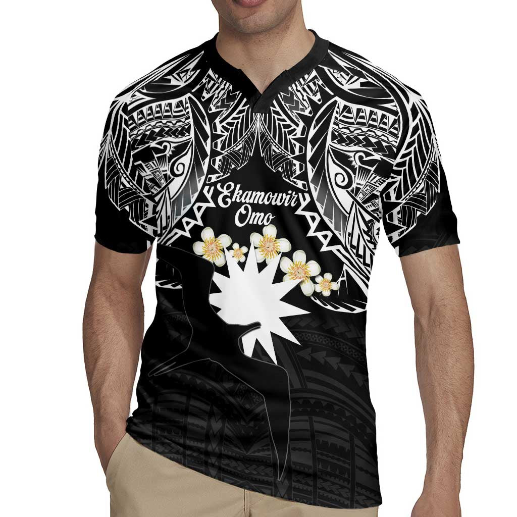 Ekamowir Omo Nauru Rugby Jersey Naoero Twelve-pointed Star Polynesian Tattoo LT14 - Polynesian Pride