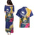 Nauru Independence Day Couples Matching Puletasi and Hawaiian Shirt Coat Of Arms With Tropical Flowers