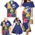 Nauru Independence Day Family Matching Mermaid Dress and Hawaiian Shirt Coat Of Arms With Tropical Flowers