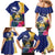 Nauru Independence Day Family Matching Mermaid Dress and Hawaiian Shirt Coat Of Arms With Tropical Flowers