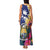 Nauru Independence Day Family Matching Tank Maxi Dress and Hawaiian Shirt Coat Of Arms With Tropical Flowers