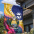 Nauru Independence Day Garden Flag Coat Of Arms With Tropical Flowers