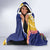 Nauru Independence Day Hooded Blanket Coat Of Arms With Tropical Flowers