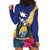 Nauru Independence Day Hoodie Dress Coat Of Arms With Tropical Flowers