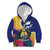 Nauru Independence Day Kid Hoodie Coat Of Arms With Tropical Flowers