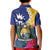 Nauru Independence Day Kid Polo Shirt Coat Of Arms With Tropical Flowers