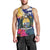 Nauru Independence Day Men Tank Top Coat Of Arms With Tropical Flowers