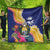 Nauru Independence Day Quilt Coat Of Arms With Tropical Flowers