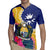 Nauru Independence Day Rugby Jersey Coat Of Arms With Tropical Flowers